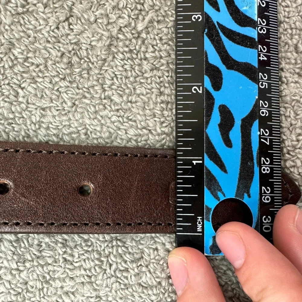 Vineyard Vines Mens 36 Striped Canvas Leather Club Belt Blue VV-1A1016 Brass